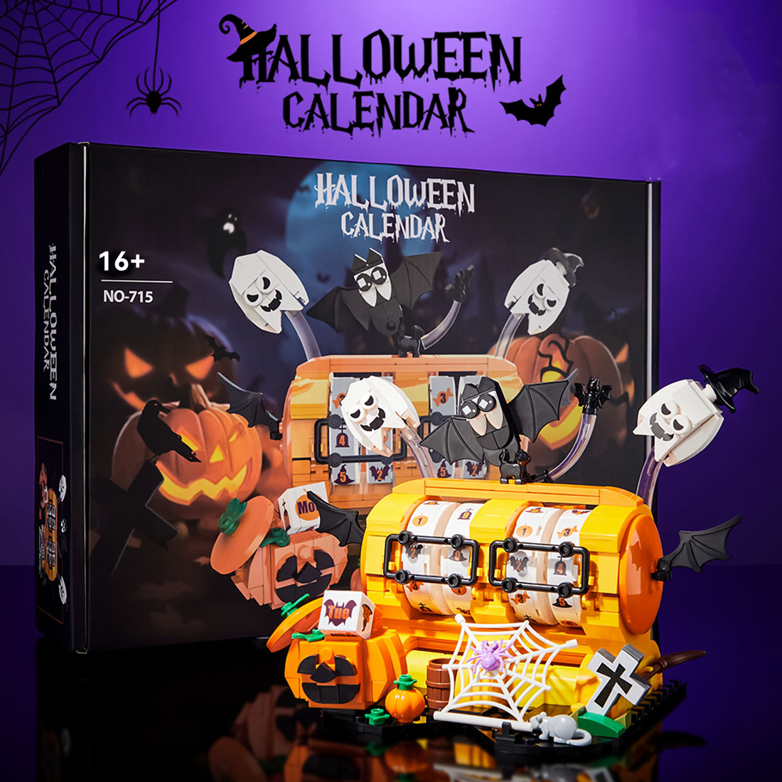 MOC Halloween Calendar and Adjustable Phone Stand Building Block Set(420+PCS) - cubertime