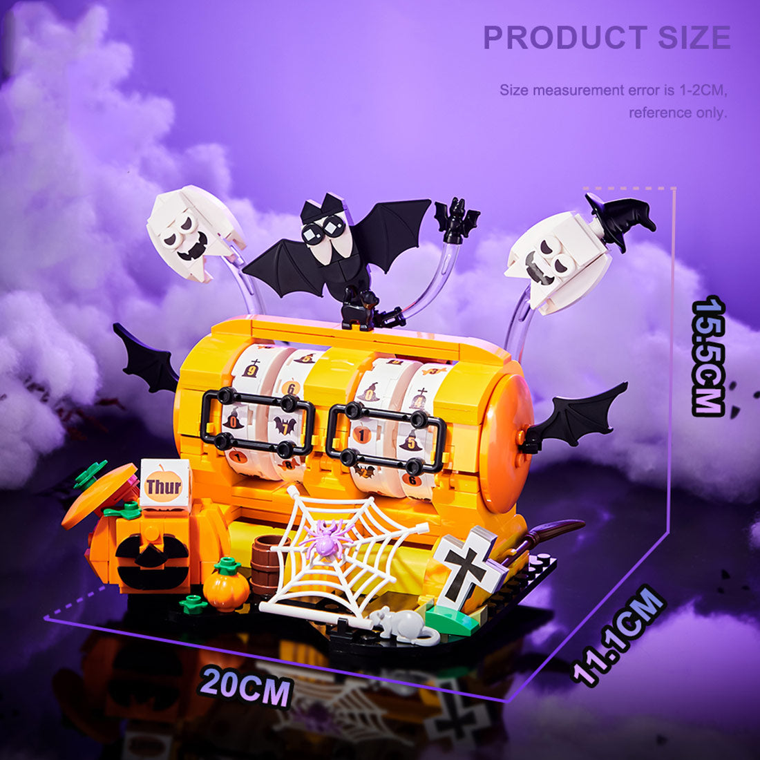 MOC Halloween Calendar and Adjustable Phone Stand Building Block Set(420+PCS) - cubertime