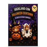 Halloween Long-Haired Cow 24-Day Countdown Surprise Box Mini Figure Set, Holiday Advent Calendar Mystery Bag Collection for Party Favors and Desktop Display - cubertime
