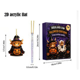 Halloween Long-Haired Cow 24-Day Countdown Surprise Box Mini Figure Set, Holiday Advent Calendar Mystery Bag Collection for Party Favors and Desktop Display - cubertime