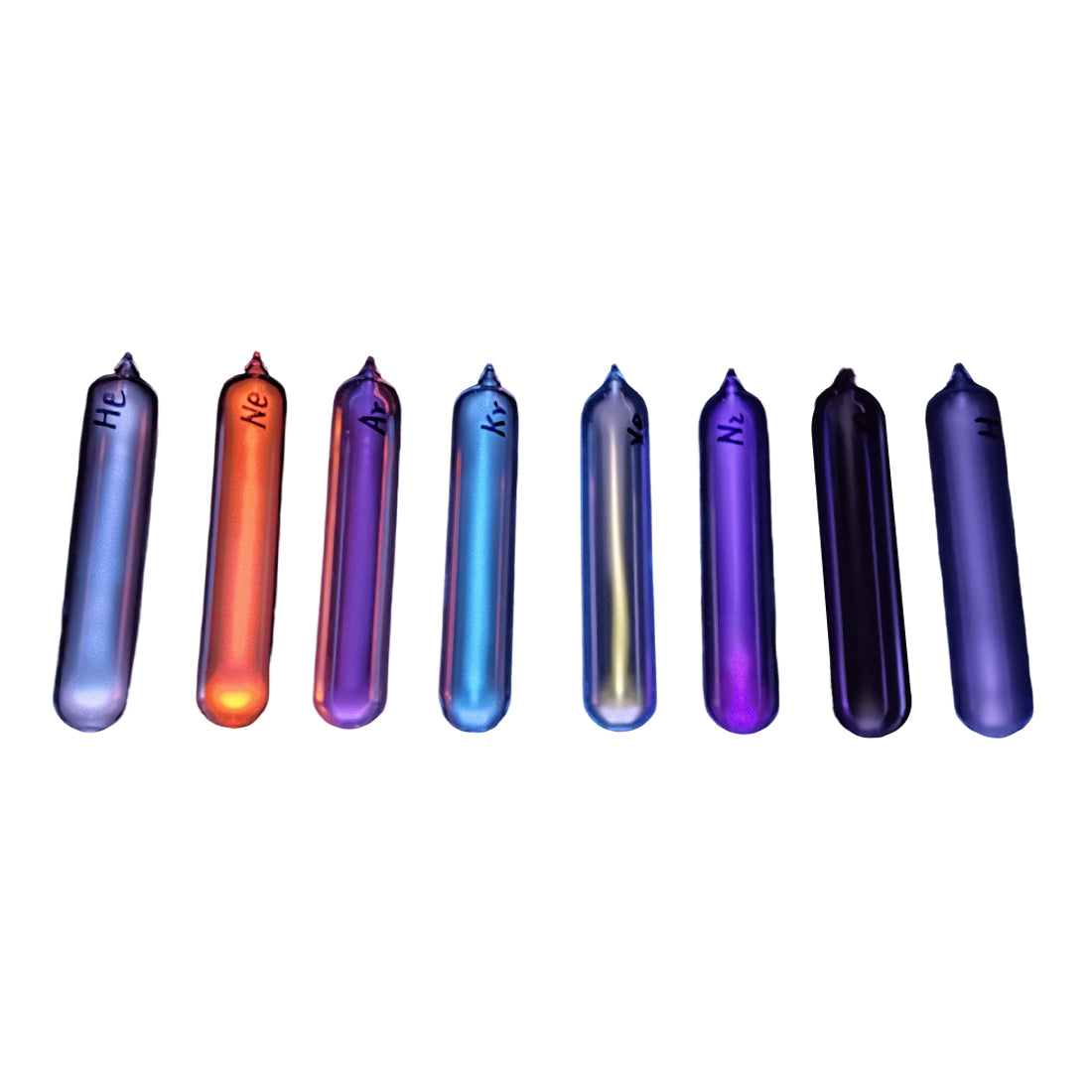 High-Purity Inert Gas Discharge Tube Collection Set, Glass Specimen Tubes for High-Frequency Glow Experiments, Science Display, Periodic Table Collection, Desktop Decor - cubertime