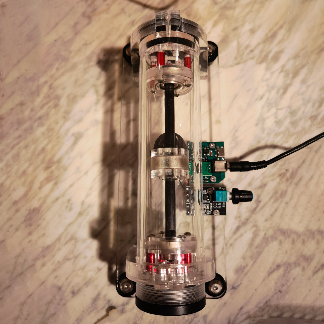High-Speed Vacuum Motor Demonstration Device，5V-24V Adjustable DC Drive, Up to 20,000-50,000 RPM, Hall Brushless Motor, Interactive Physics Experiment Model, STEM Science Experiment Desktop Display - cubertime