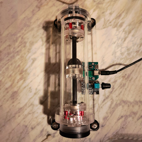 High-Speed Vacuum Motor Demonstration Device，5V-24V Adjustable DC Drive, Up to 20,000-50,000 RPM, Hall Brushless Motor, Interactive Physics Experiment Model, STEM Science Experiment Desktop Display - cubertime