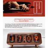 IN12 Nixie Tube Clock, Minimalist Bluetooth Alarm Clock - cubertime