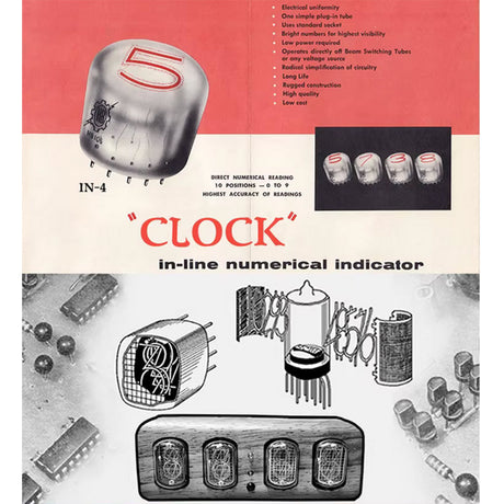 IN12 Nixie Tube Clock, Minimalist Bluetooth Alarm Clock - cubertime