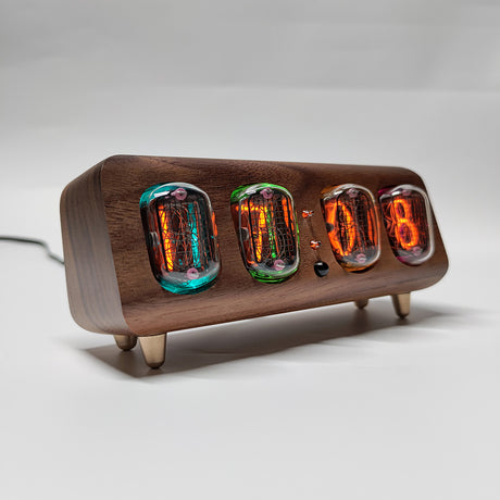 IN12 Nixie Tube Clock, Minimalist Bluetooth Alarm Clock - cubertime