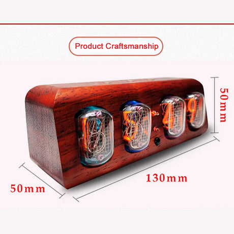 IN12 Nixie Tube Clock, Minimalist Bluetooth Alarm Clock - cubertime