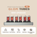 IPS Color Screen Digital Clock, Nixie Tube Style Desk Ambient Light with Wireless Time Sync, Alarm Clock, Weather Display, APP Control and Aluminum Alloy Base (US Plug/EU Plug) - CUBERTIME