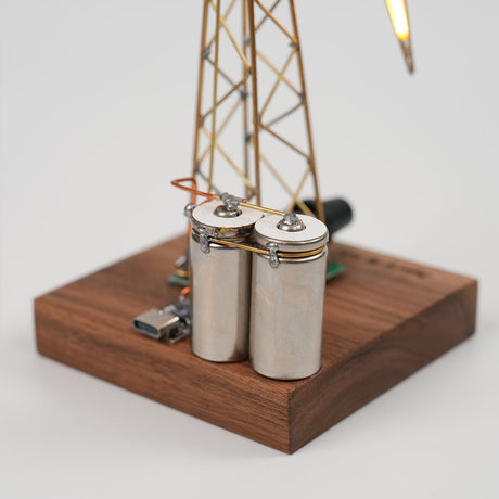STEM Industrial Style Metal Wire Windmill Lamp DIY Sculpture Kit