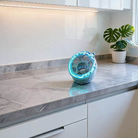 Ion Glow Ring Lamp, High Voltage Flowing Arc Desktop Ambient Light, Creative Tech Display for Gaming Setup