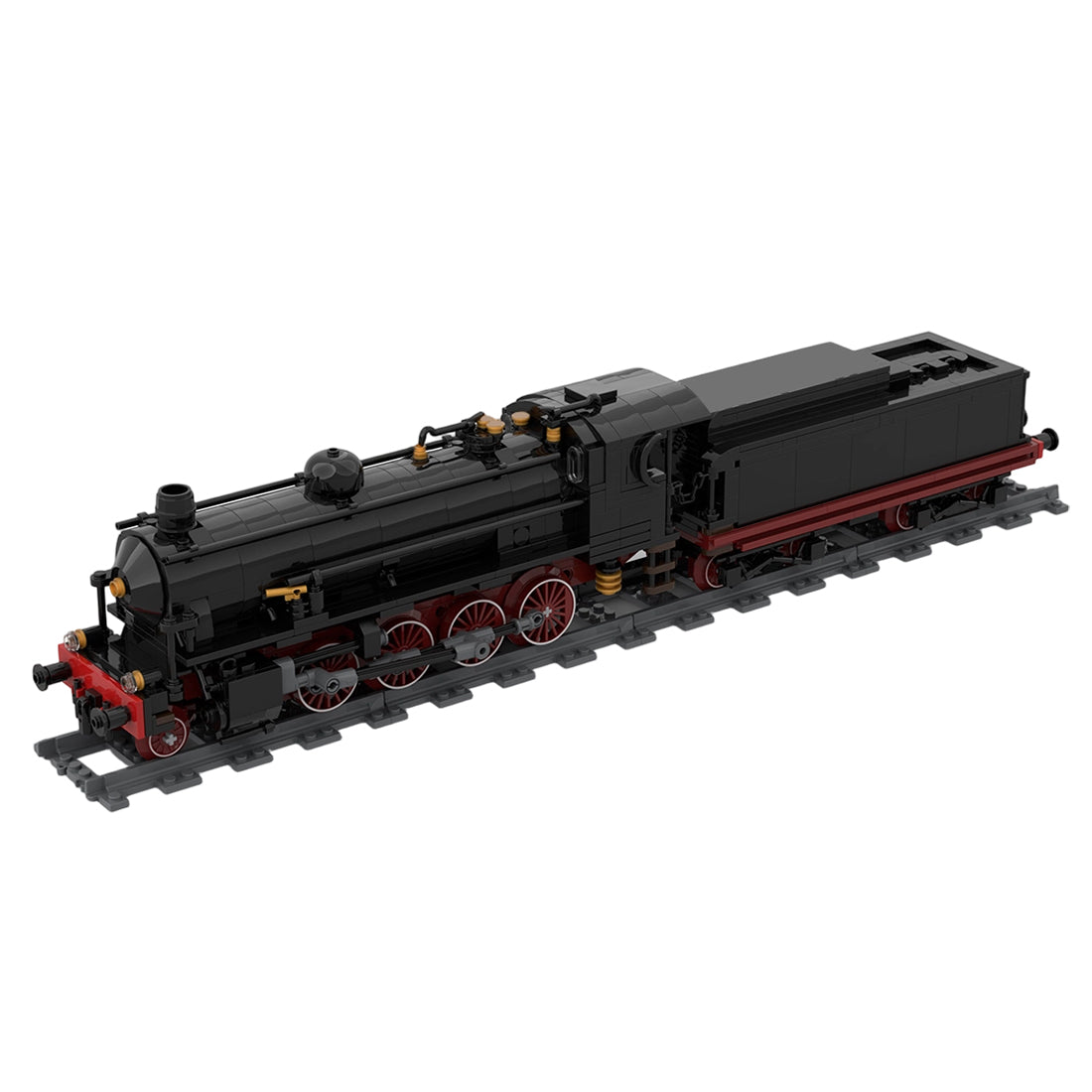 Italian Steam Locomotive Building Blocks Train Model - cubertime