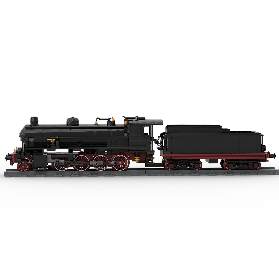 Italian Steam Locomotive Building Blocks Train Model - cubertime