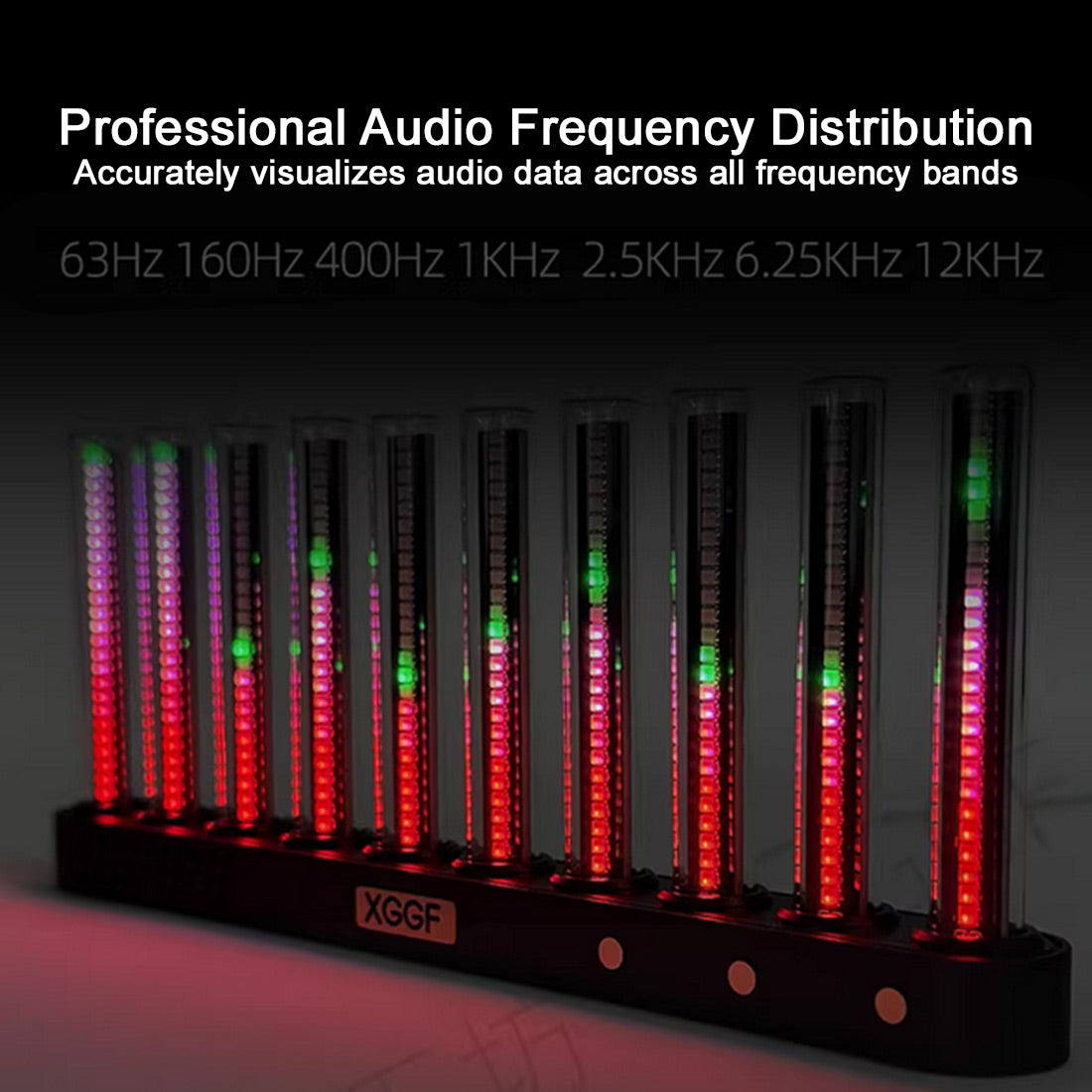 LED Spectrum Music Light, Sound Reactive Ambient Light, Gaming Room Desk Rhythm Light - cubertime