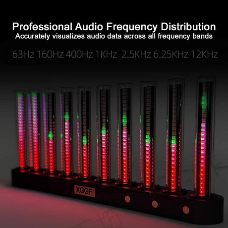 LED Spectrum Music Light, Sound Reactive Ambient Light, Gaming Room Desk Rhythm Light - cubertime
