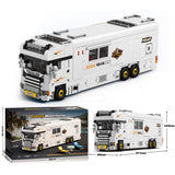 Luxury Motorhome Building Blocks Model Kit, Recreational Vehicle Camper Construction Set with Detailed Interior and Interactive Features Display (1180PCS) - cubertime