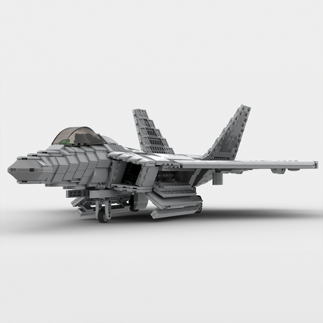 MOC-105520 1/35 Scale F-22 Fighter Building Blocks Set - cubertime