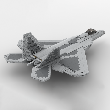 MOC-105520 1/35 Scale F-22 Fighter Building Blocks Set - cubertime