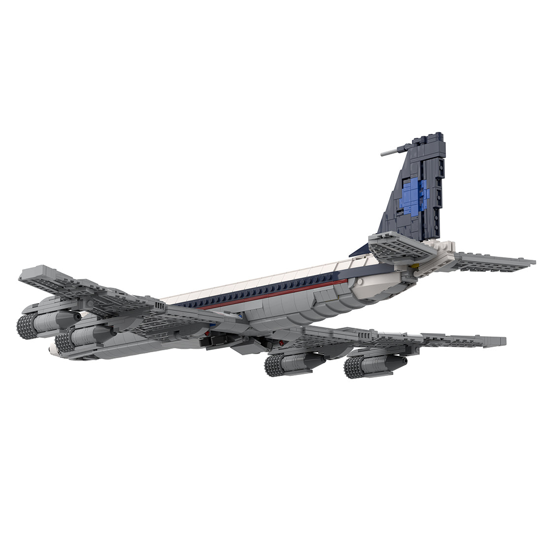 MOC-107665 1/80 Scale 707-Saha Airlines Jetliner Building Blocks Set (1559PCS) - cubertime