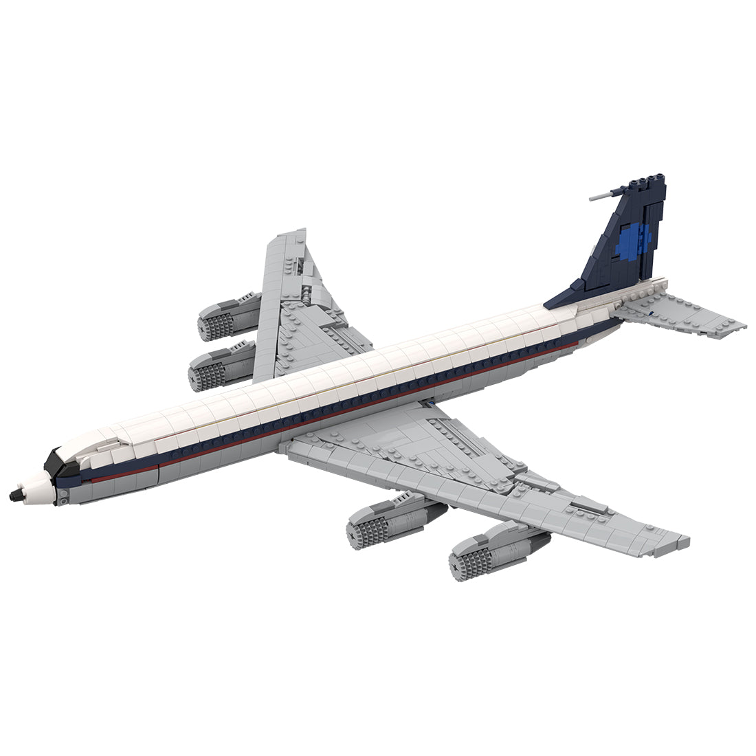 MOC-107665 1/80 Scale 707-Saha Airlines Jetliner Building Blocks Set (1559PCS) - cubertime