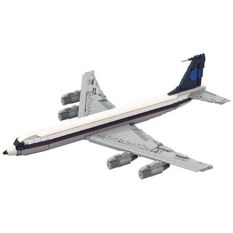 MOC-107665 1/80 Scale 707-Saha Airlines Jetliner Building Blocks Set (1559PCS) - cubertime