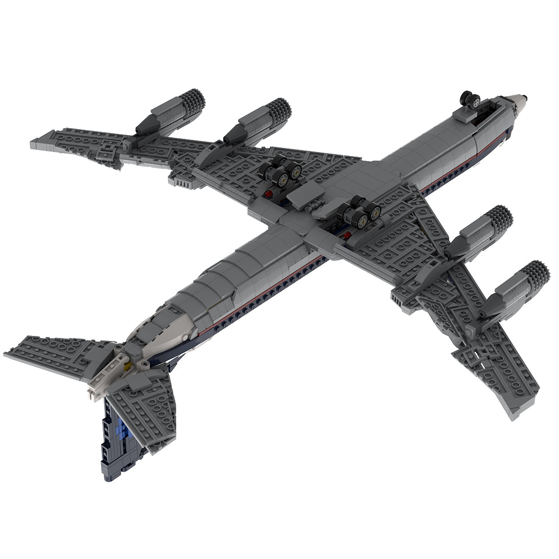 MOC-107665 1/80 Scale 707-Saha Airlines Jetliner Building Blocks Set (1559PCS) - cubertime