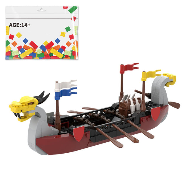 MOC-109507 Medieval Sailing Boat Model Building Blocks Set (201PCS) - cubertime