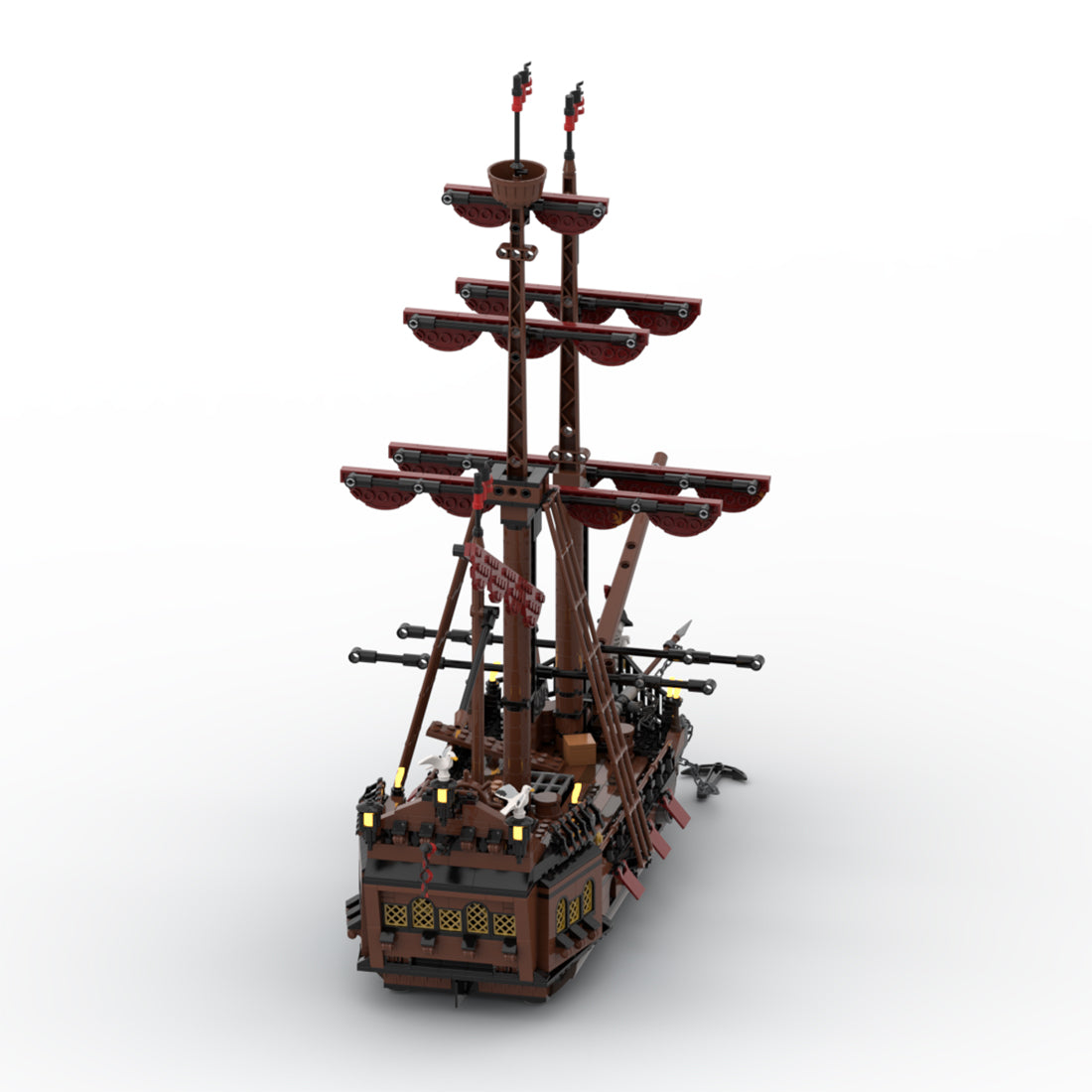 MOC-116561 Loup de Mer Pirate Ship Building Blocks Set (1089PCS) - cubertime