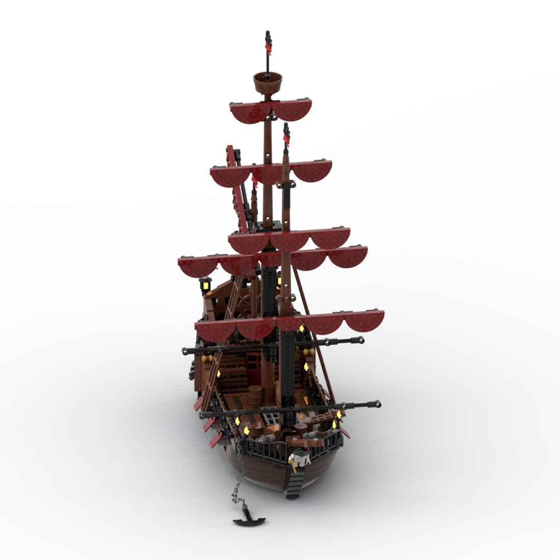MOC-116561 Loup de Mer Pirate Ship Building Blocks Set (1089PCS) - cubertime