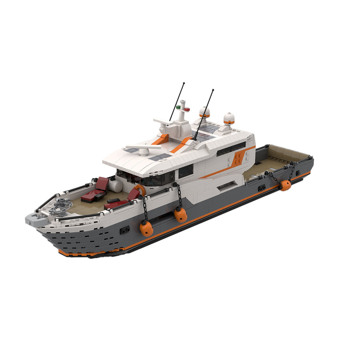 MOC-155372 Ferry Yacht Assembly Toy Building Blocks Set (1674PCS) - cubertime