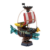 MOC-157192 Viking Shark Ship Street Scene Building Blocks Set(1004PCS) - cubertime