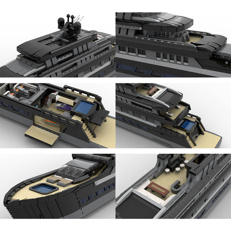 MOC-157340 Large Luxury Yachts Model Assembly Building Blocks Set (16185PCS) - cubertime