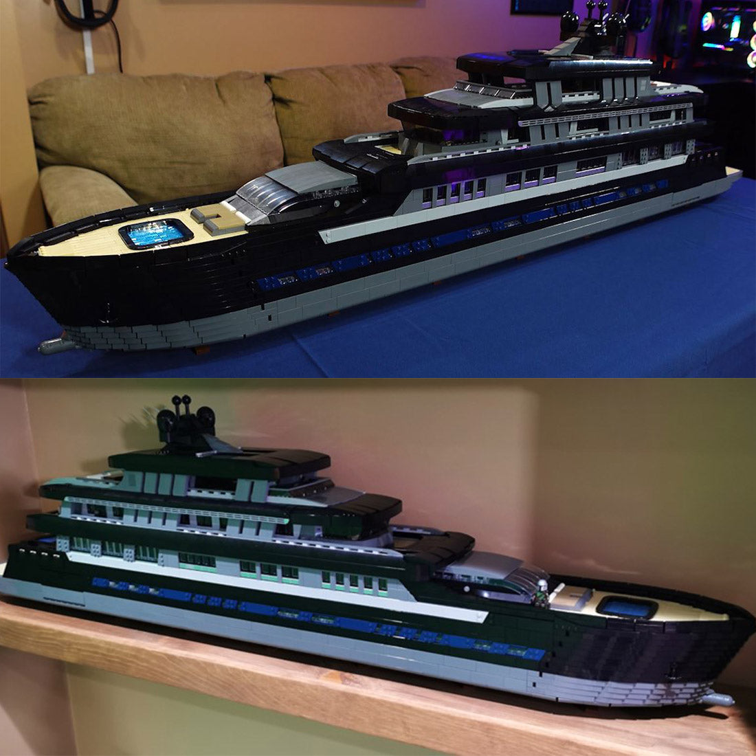 MOC-157340 Large Luxury Yachts Model Assembly Building Blocks Set (16185PCS) - cubertime
