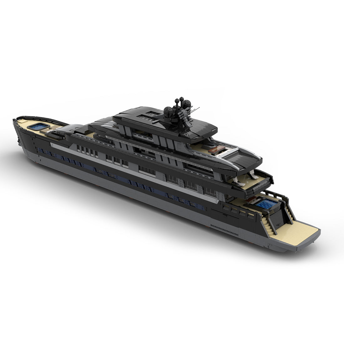 MOC-157340 Large Luxury Yachts Model Assembly Building Blocks Set (16185PCS) - cubertime