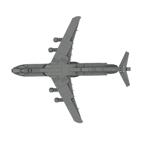 MOC-163191 C-5 GALAXY | Cargo - 1/300 Scale Active US Military Transport Aircraft Model Building Blocks Set (367PCS) - cubertime