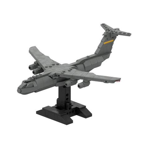 MOC-163191 C-5 GALAXY | Cargo - 1/300 Scale Active US Military Transport Aircraft Model Building Blocks Set (367PCS) - cubertime