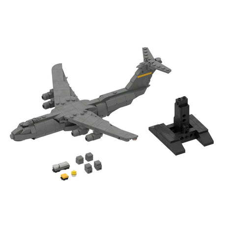 MOC-163191 C-5 GALAXY | Cargo - 1/300 Scale Active US Military Transport Aircraft Model Building Blocks Set (367PCS) - cubertime