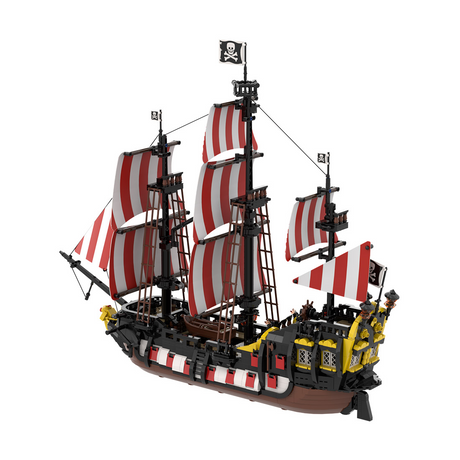 MOC-166879 Medieval Barracuda-ship Small Particles Building Blocks Set (3394 PCS) - cubertime