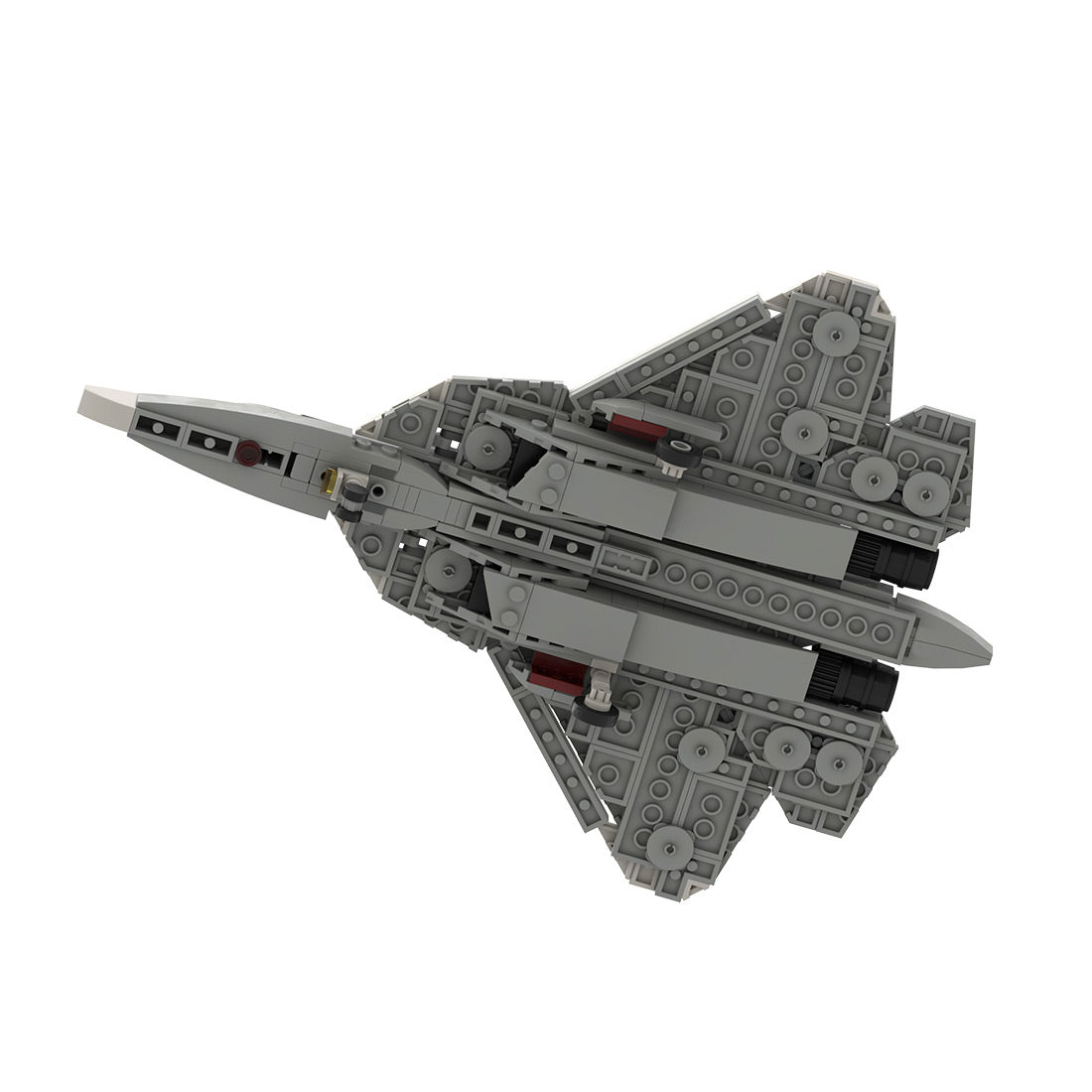 MOC-167015 1/70 Scale Active Russian Army SU-57 Stealth Fighter Model DIY Assembly Building Blocks Set (405PCS) - cubertime