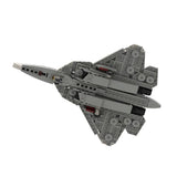 MOC-167015 1/70 Scale Active Russian Army SU-57 Stealth Fighter Model DIY Assembly Building Blocks Set (405PCS) - cubertime