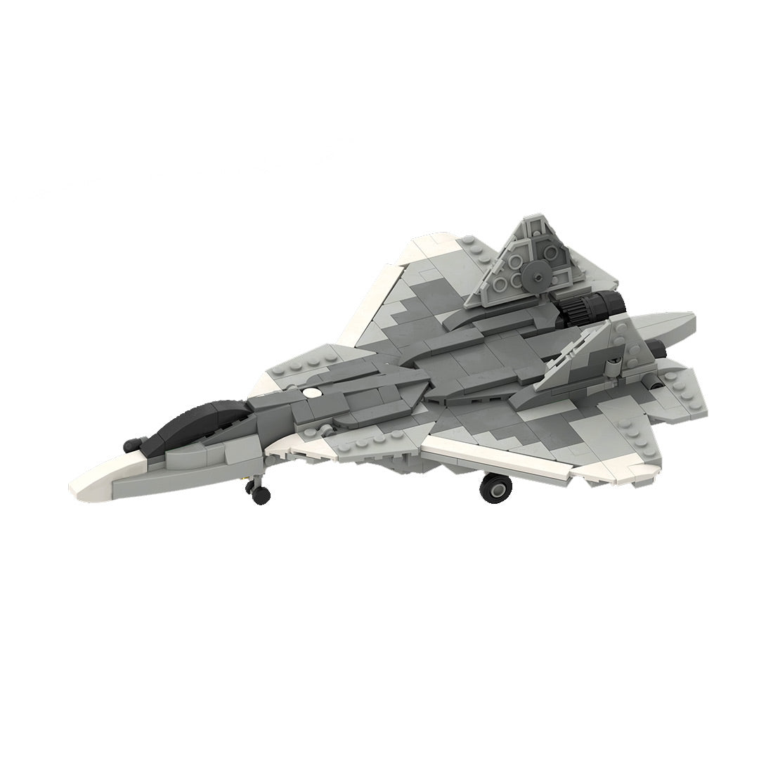 MOC-167015 1/70 Scale Active Russian Army SU-57 Stealth Fighter Model DIY Assembly Building Blocks Set (405PCS) - cubertime
