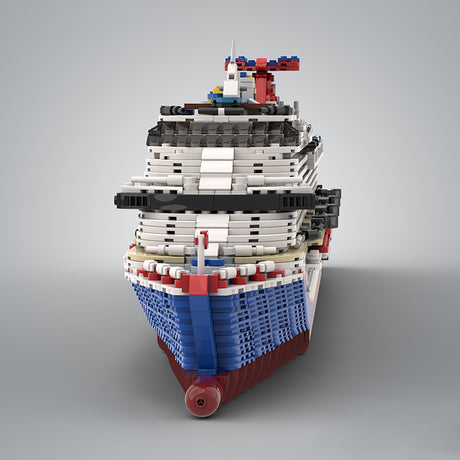 MOC-174910 1:400 Scale Carnival Dream Cruise Ship Building Blocks Set (Dark Blue/4235PCS) - cubertime