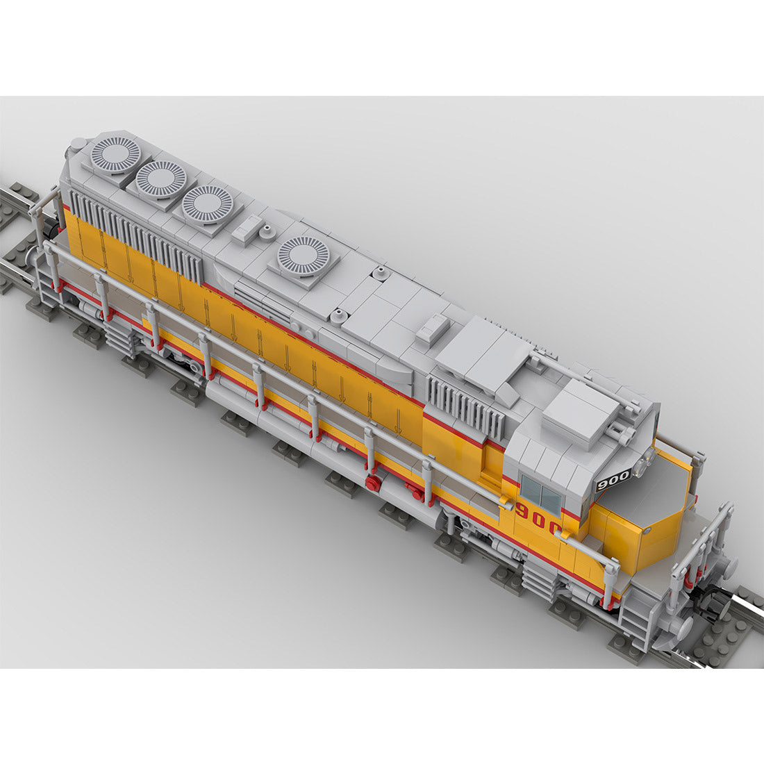 MOC-180032 GP40 4-axle Diesel Electric Locomotive Train DIY Assembly Toy Building Blocks Set - cubertime