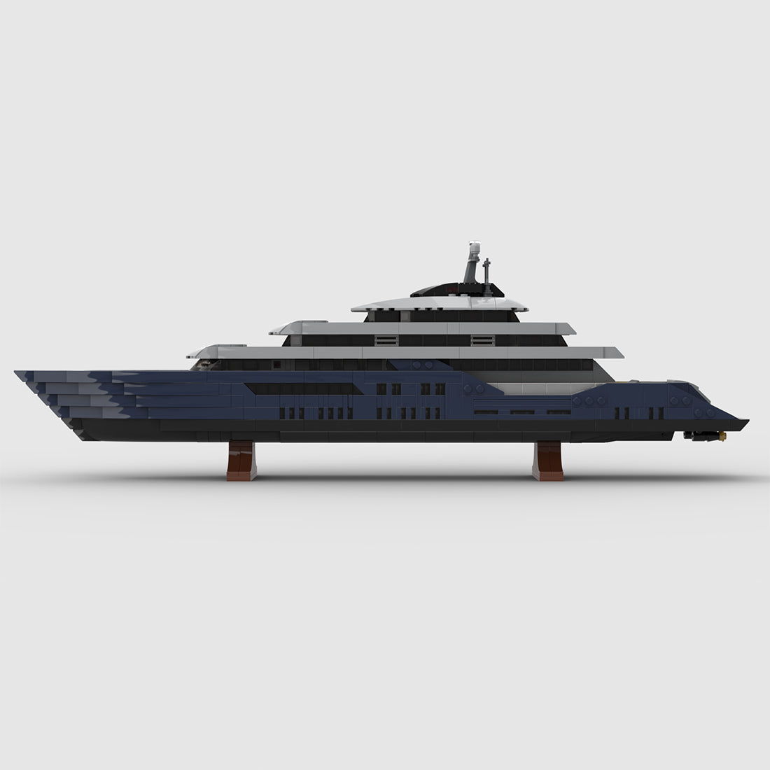 MOC-185088 1/200 Scale Mini Luxury Yacht DIY Assembly Building Blocks Set - cubertime