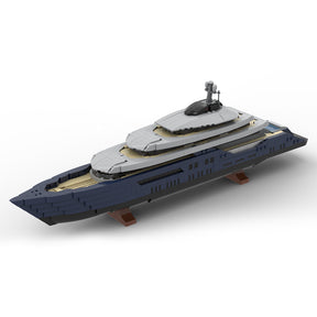 MOC-185088 1/200 Scale Mini Luxury Yacht DIY Assembly Building Blocks Set - cubertime