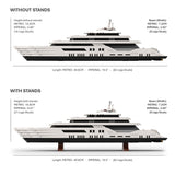 MOC-185088 1/200 Scale Mini Luxury Yacht DIY Assembly Building Blocks Set - cubertime