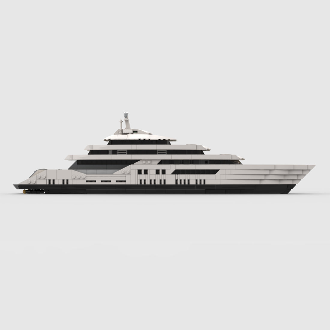 MOC-185088 1/200 Scale Mini Luxury Yacht DIY Assembly Building Blocks Set - cubertime