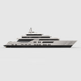 MOC-185088 1/200 Scale Mini Luxury Yacht DIY Assembly Building Blocks Set - cubertime