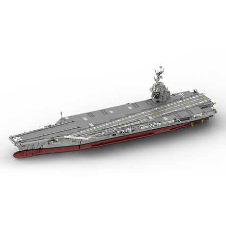 MOC-192566 1/300 Scale Gerald R-FOD | Nuclear-Powered U.S. Aircraft Carrier Building Blocks Set (6354PCS) - cubertime