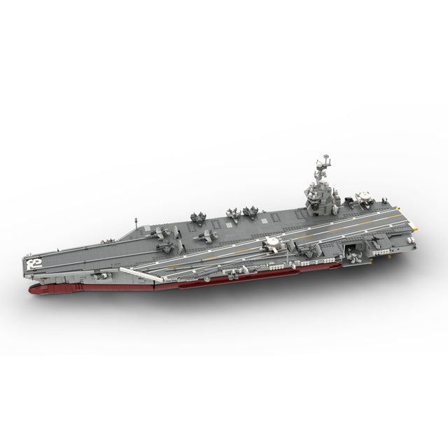 MOC-192566 1/300 Scale Gerald R-FOD | Nuclear-Powered U.S. Aircraft Carrier Building Blocks Set (6354PCS) - cubertime