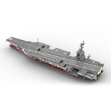 MOC-192566 1/300 Scale Gerald R-FOD | Nuclear-Powered U.S. Aircraft Carrier Building Blocks Set (6354PCS) - cubertime